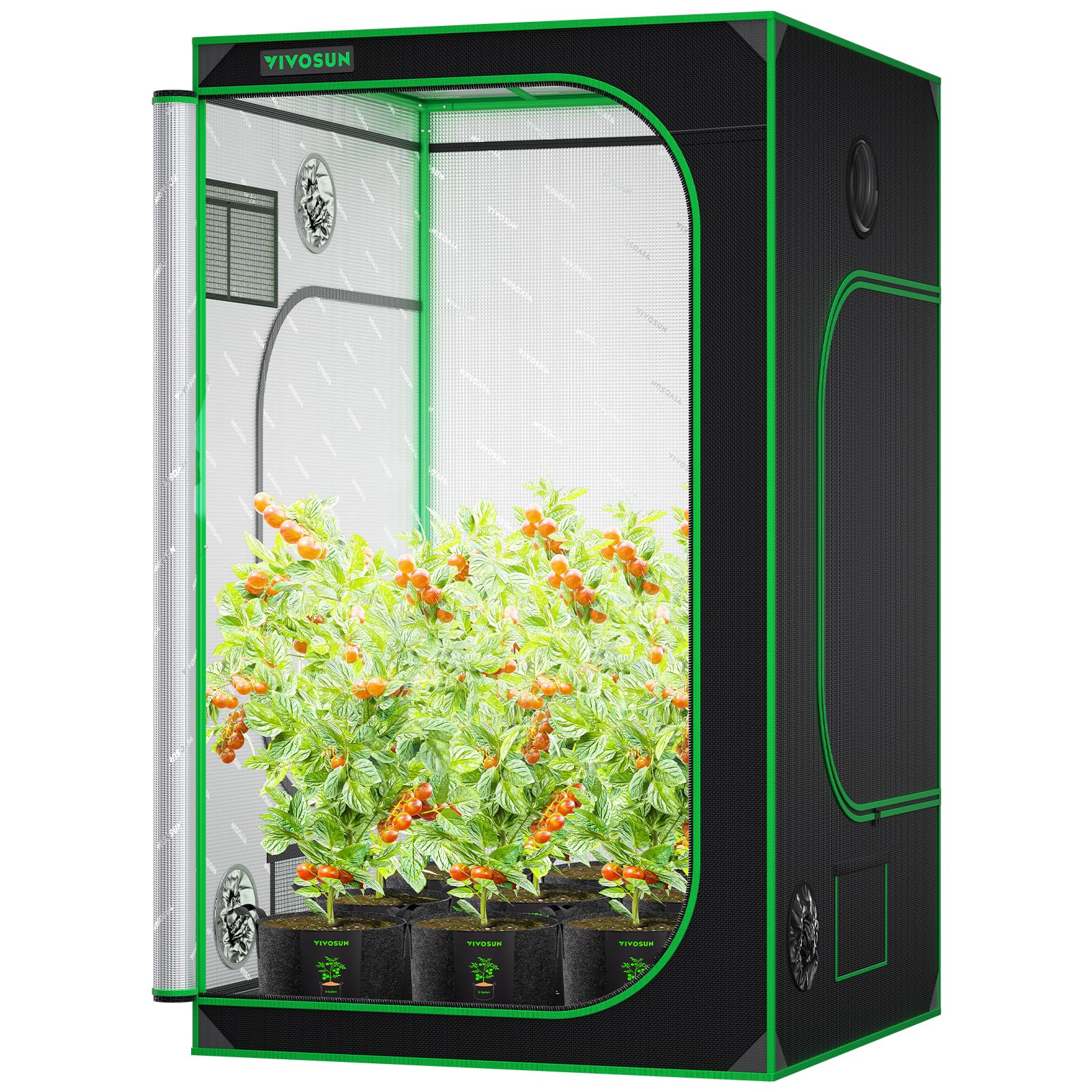 VIVOSUN 5x5 Reflective Mylar Grow Tent with Observation Window